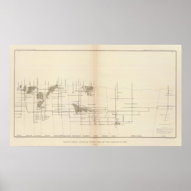 Longitudinal Vertical Projection I Comstock Lode Poster (Front)