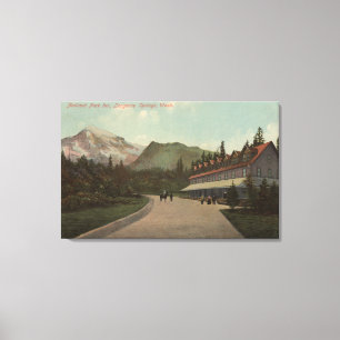 Longmire Springs, WA - View of National Park Inn Canvas Print