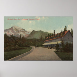 Longmire Springs, WA - View of National Park Inn Poster