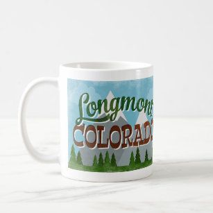 Longmont Colorado Snowy Mountains Coffee Mug