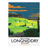 longniddry Scotland Golf travel poster