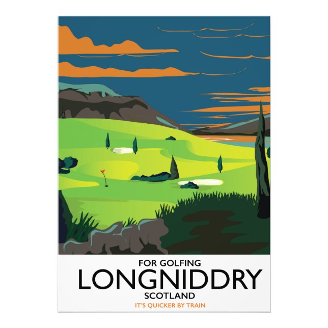 longniddry Scotland Golf travel poster (Front)