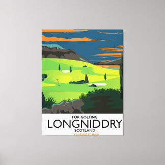 longniddry Scotland Golf travel poster Canvas Print