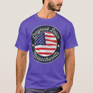 Longnook Beach - Patriotic Massachusetts Souvenir T-Shirt
