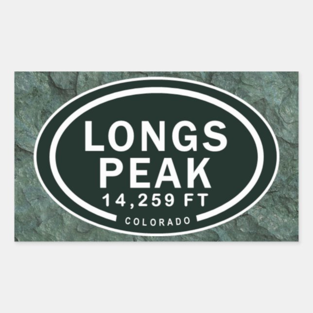 Longs Peak 14,259 FT CO Mountain Stickers (Front)