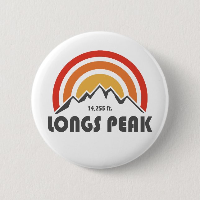Longs Peak 6 Cm Round Badge (Front)