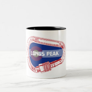 Longs Peak Climbing Carabiner Two-Tone Coffee Mug