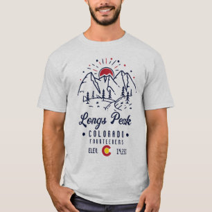 Longs Peak Colorado 14ers Mountains Minimalist T-Shirt