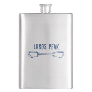 Longs Peak Colorado Climbing Quickdraw Hip Flask