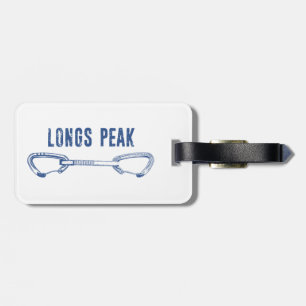 Longs Peak Colorado Climbing Quickdraw Luggage Tag