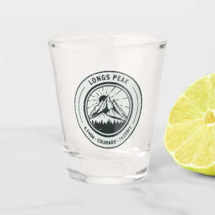 Longs Peak Colorado Hiking Skiing Travel Shot Glass