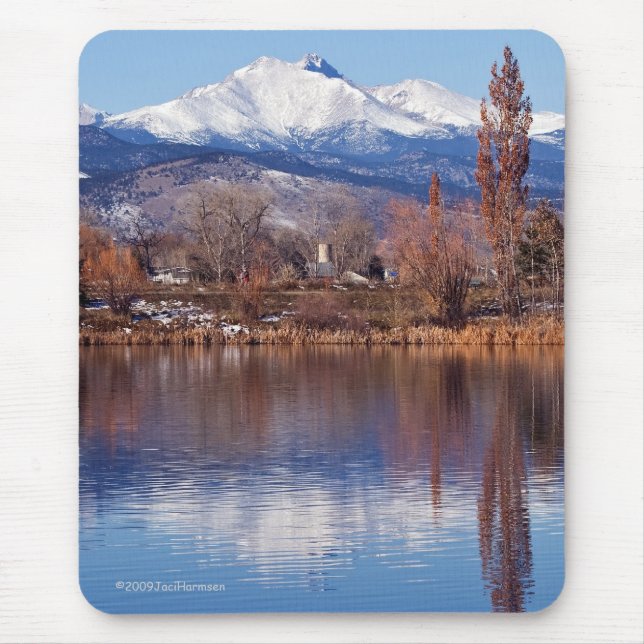 Longs Peak Reflection Mouspad Mouse Mat (Front)