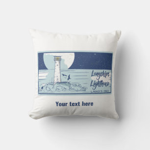 Longships lighthouse lands end cushion
