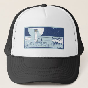 Longships lighthouse lands end trucker hat
