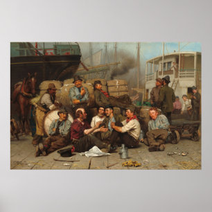 Longshoremen's Noon - John Brown Fine Art Poster