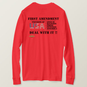 longsleeve-t-shirt  "FIRST AMENDMENT" T-Shirt