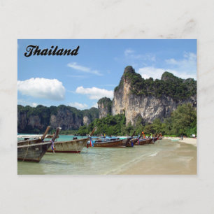 Longtail Boats Krabi Thailand Postcard
