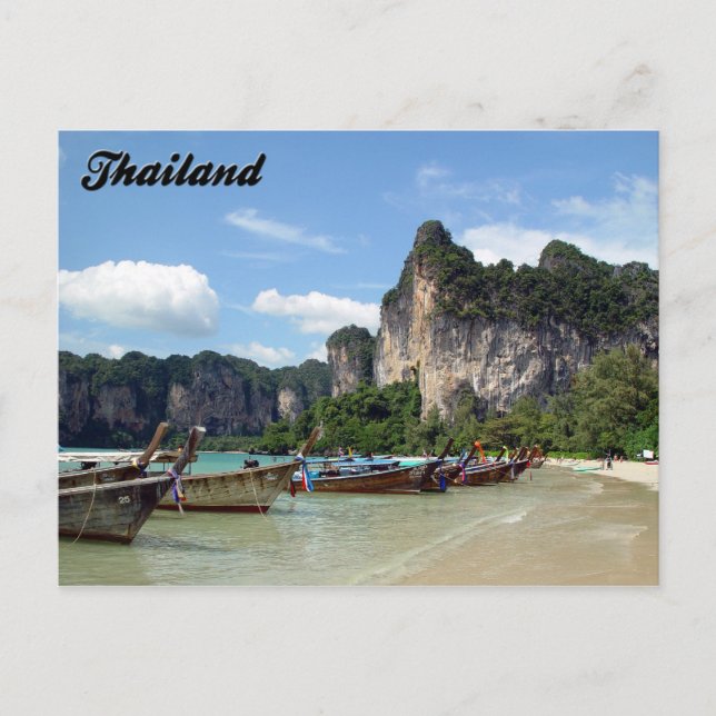 Longtail Boats Krabi Thailand Postcard (Front)