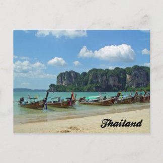 Longtail Boats Krabi Thailand Postcard