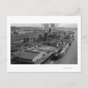 Longview, WA - Port View from Air Postcard