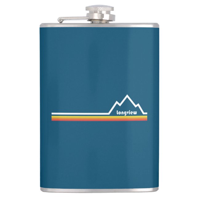 Longview Washington Hip Flask (Front)