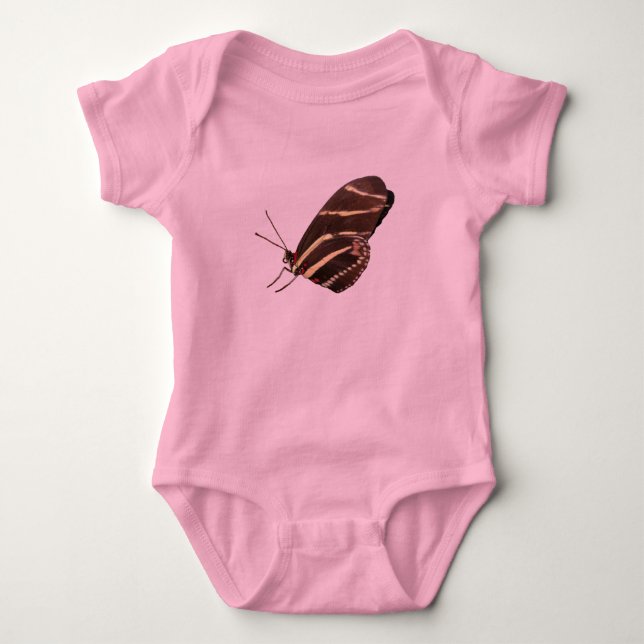 Longwing Zebra Butterfly of Florida Baby Bodysuit (Front)