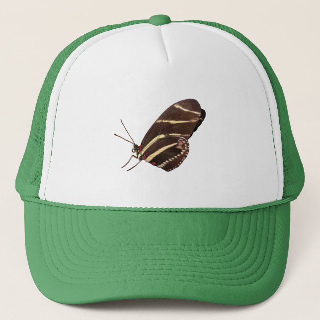 Longwing Zebra Butterfly Trucker Hat (Front)