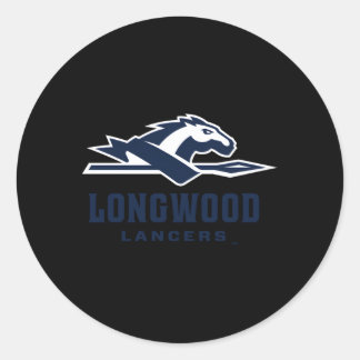 Longwood Lancers Icon Heather Grey Classic Round Sticker