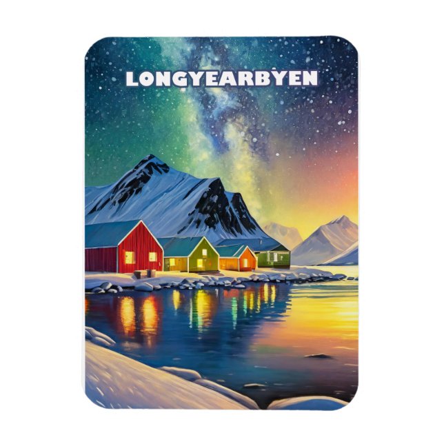 Longyearbyen, Arctic oasis Magnet (Vertical)