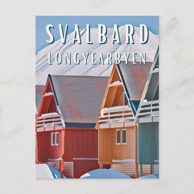 Longyearbyen, where nature takes back its rights postcard (Front)