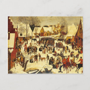 Lons le Saunier Museum Breughal winter scene Postcard