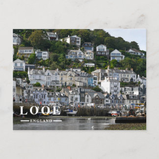 Looe Cornwall Harbour Town Seaside Holiday Postcard