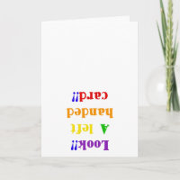 Look!! a Left Handed Card!!