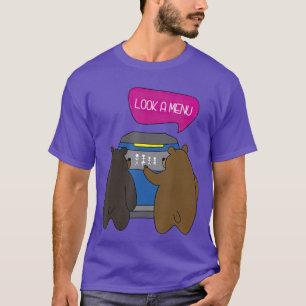 Look A Menu Funny Bear Camping T-Shirt