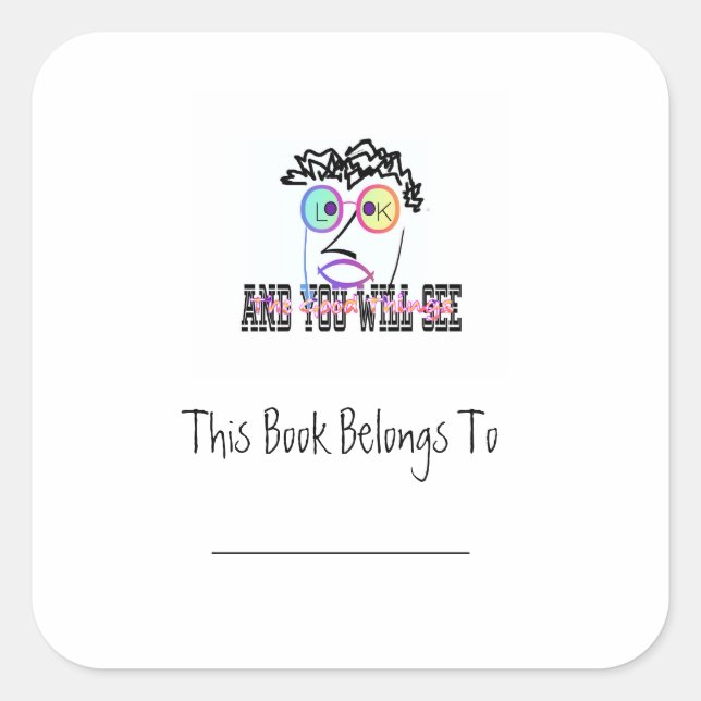 Look And You Will See Bookplate Sticker (Front)