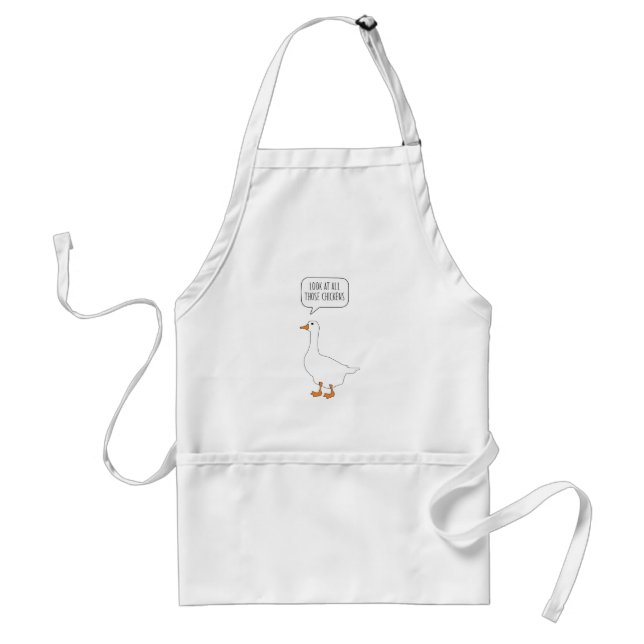 Look At All Those Chickens Funny Honk Goose Meme Standard Apron (Front)