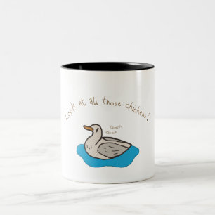 Look at all those chickens! Two-Tone coffee mug