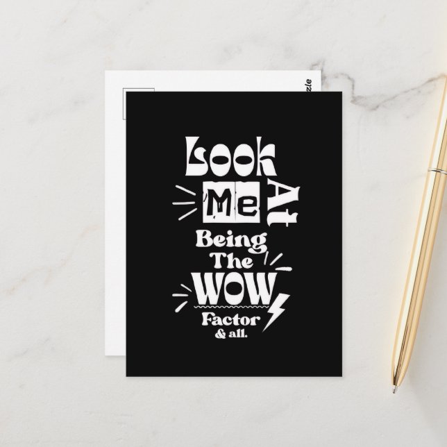 Look At Me Being A Wow Factor & All Postcard (Front/Back In Situ)