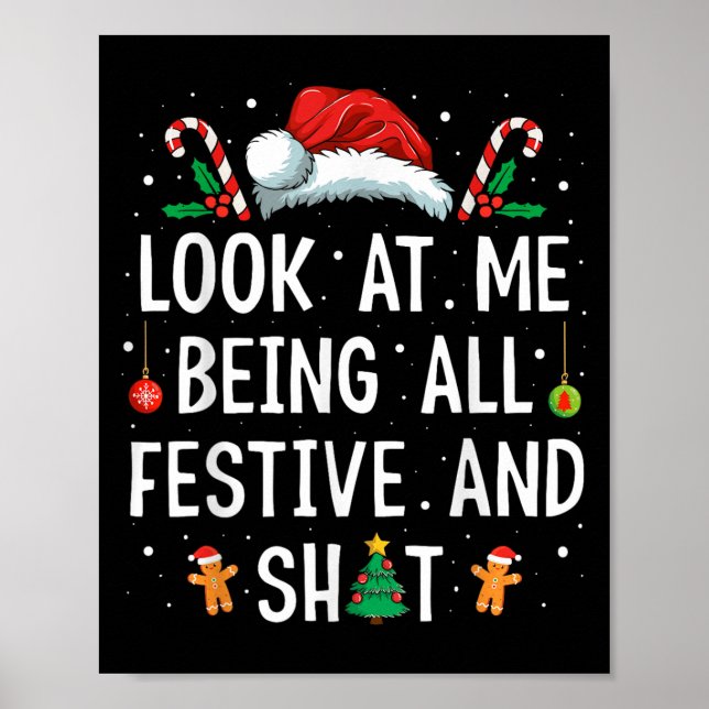 Look At Me Being All Festive And Funny Christmas  Poster (Front)
