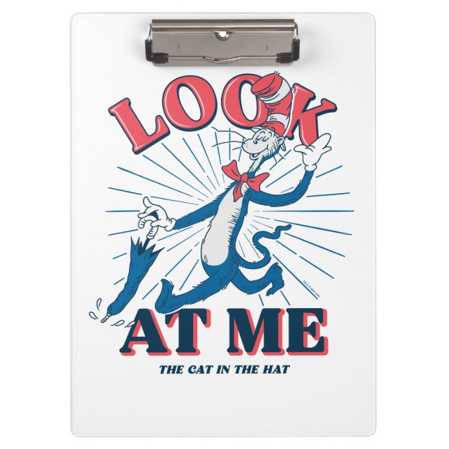 Look At Me Cat In The Hat Clipboard (Front)