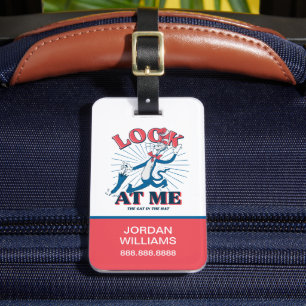 Look At Me Cat In The Hat Luggage Tag
