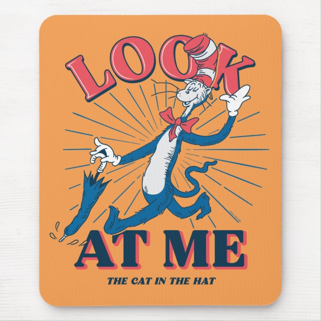Look At Me Cat In The Hat Mouse Mat (Front)