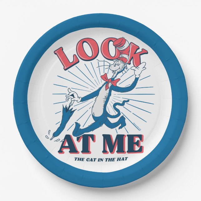 Look At Me Cat In The Hat Paper Plate (Front)