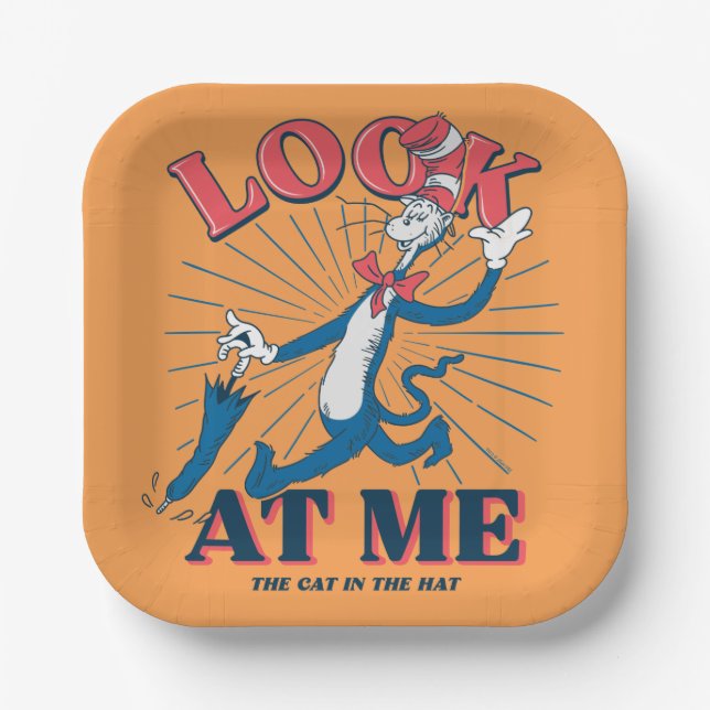 Look At Me Cat In The Hat Paper Plate (Front)