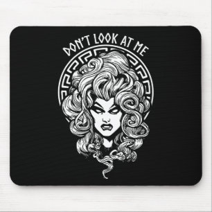Look At Me Funny Feminist Halloween Goth Medusa Wi Mouse Mat