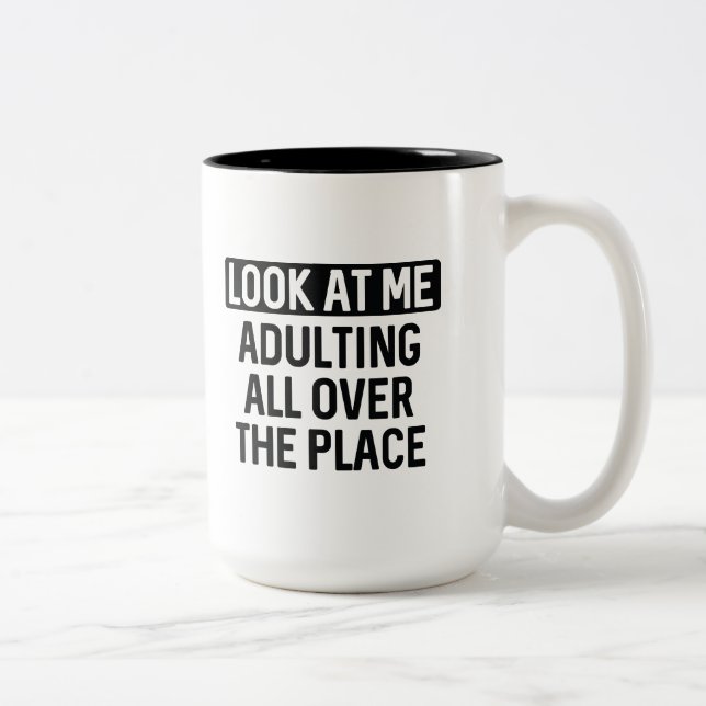 Look At Me Two-Tone Coffee Mug (Right)