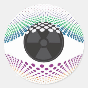 Look at my eyes classic round sticker