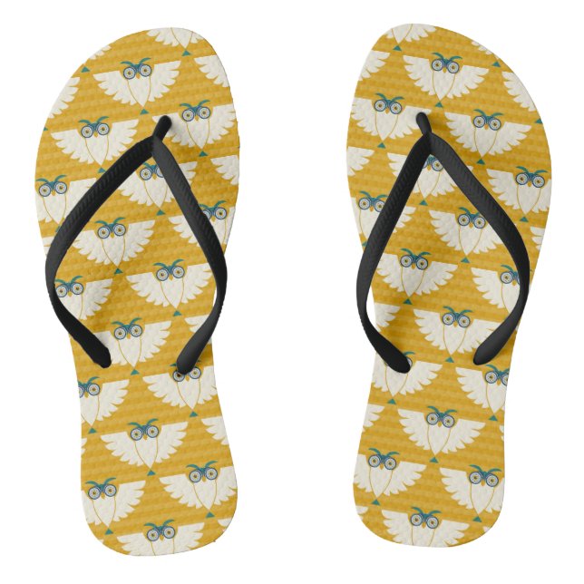 Look at that bird - yellow flip flops (Footbed)