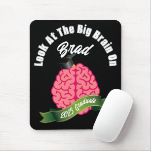 Look At The Big Brain on Personalised Graduation Mouse Mat