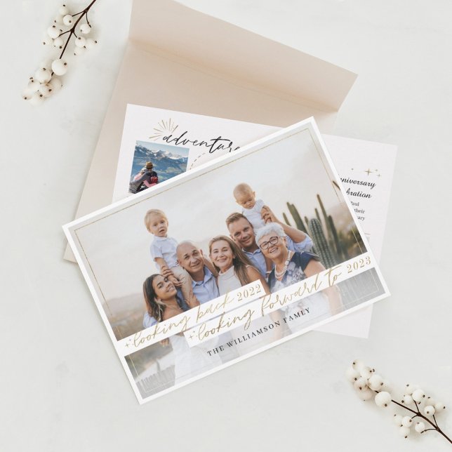 Look Back 2021 Looking Forward to 2022 Year Review Holiday Card (Creator Uploaded)